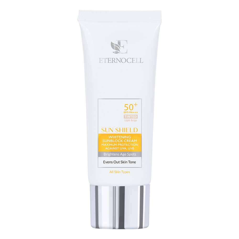 اترنوسل سان شیلد ضد آفتاب مناسب انواع پوست بژ روشن SPF50