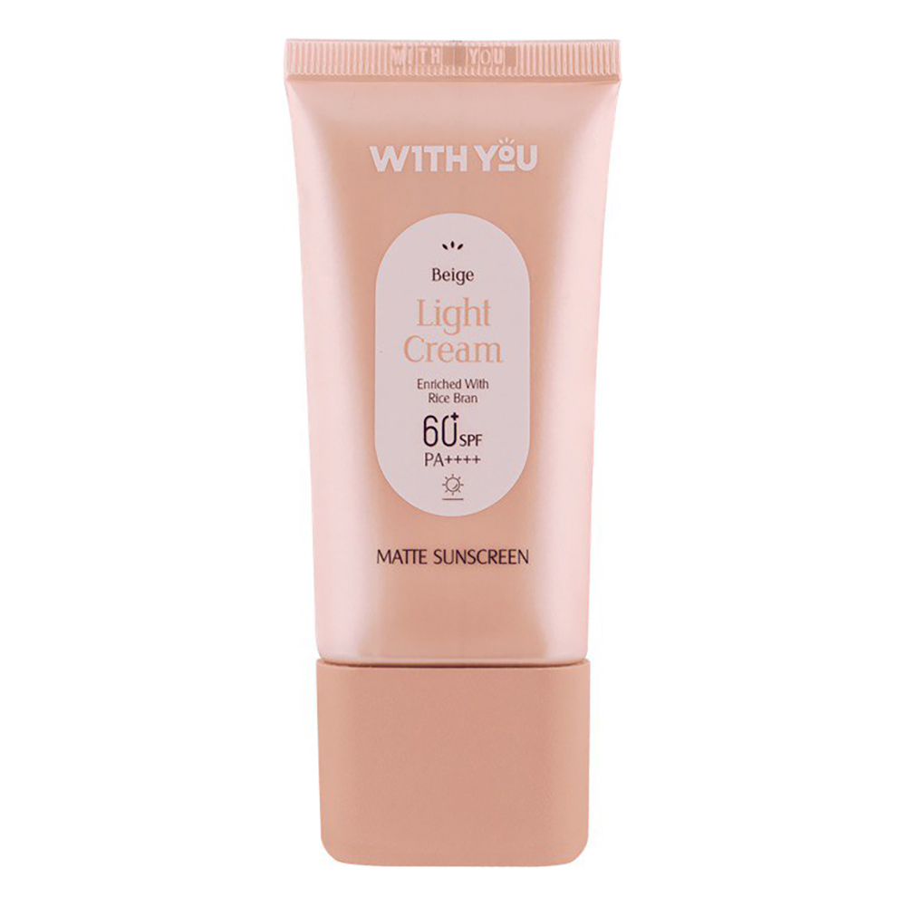 ویت یو کرم ضد آفتاب مات رنگی بژ روشن SPF 60