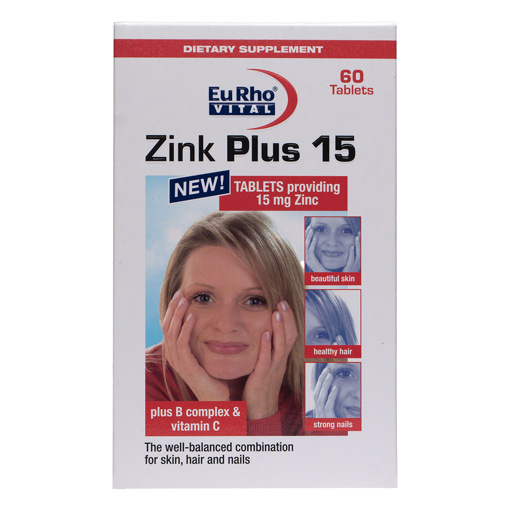 یوروویتال قرص زینک پلاس 15