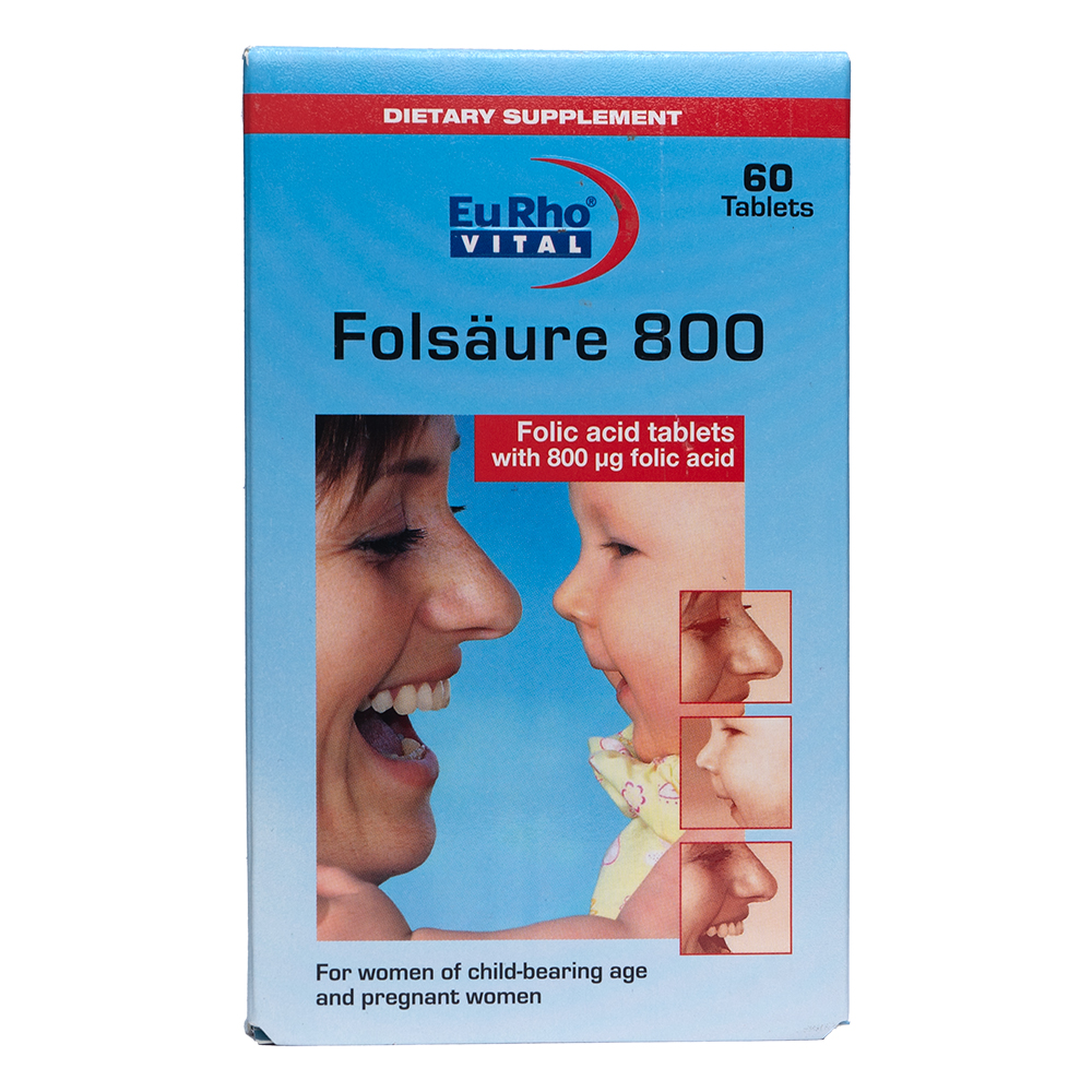 یوروویتال قرص فولیک اسید 800