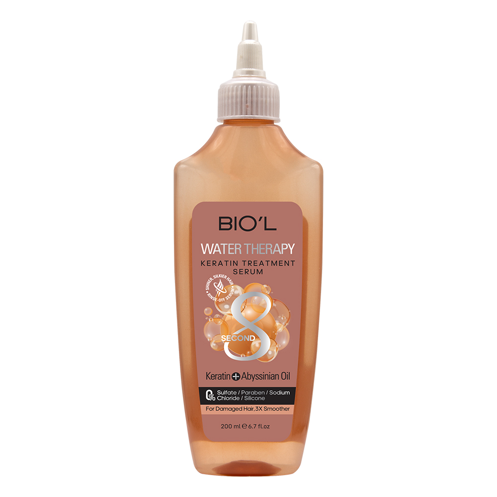 بیول سرم آبرسان عمیق مو حاوی کراتین و روغن آبیسین مخصوص مو های رنگ و دکلره شده