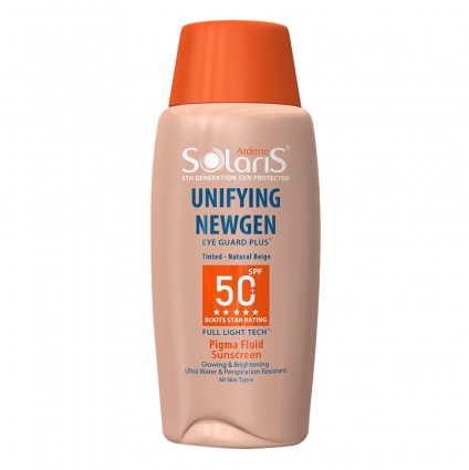آردن سولاریس فلوئید ضد آفتاب و روشن کننده یونیفاینگ نیوژن بژ طبیعی SPF50