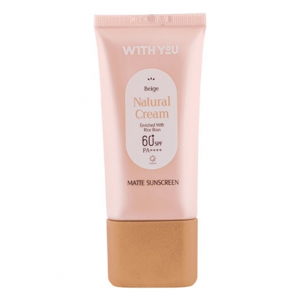 ویت یو کرم ضد آفتاب مات رنگی بژ طبیعی SPF 60