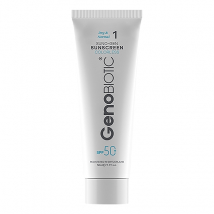 ژنوبایوتیک کرم ضد آفتاب مناسب پوست های خشک و معمولی بی رنگ اس پی اف 50 ژنوبایوتیک کرم ضد آفتاب مناسب پوست های خشک و معمولی بی رنگ اس پی اف 50